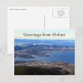 hobart tasmanie schilderachtig briefkaart (Voorkant / Achterkant)
