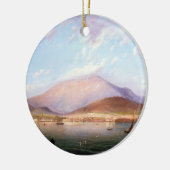 Hobart Town met Mount Wellington, Tasmania Keramisch Ornament (Links)
