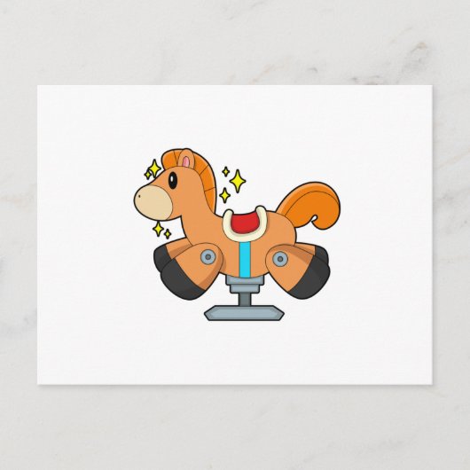 Hobbelpaard Briefkaart (Voorkant)