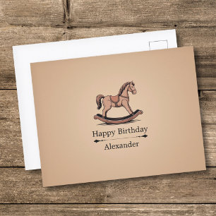 Hobbelpaard - Houten Speelgoed Briefkaart