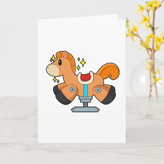 Hobbelpaard Kaart (Gele Bloem)