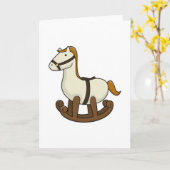 Hobbelpaard Speelgoed Kaart (Gele Bloem)