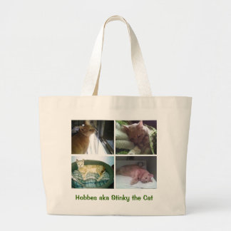 Hobbes ook bekend als Stinky the Cat Grote Tote Bag