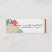 Hobbies voor het inkepen van gehaakte garens mini visitekaartje (Achterkant)