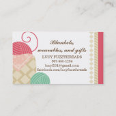 Hobbies voor het inkepen van gehaakte garens visitekaartje (Achterkant)