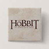 Hobbit Logo - Donker Vierkante Button 5,1 Cm (Voorkant)
