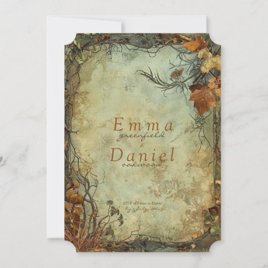 Hobbiton Haven bruiloft uitnodiging (Achterkant)