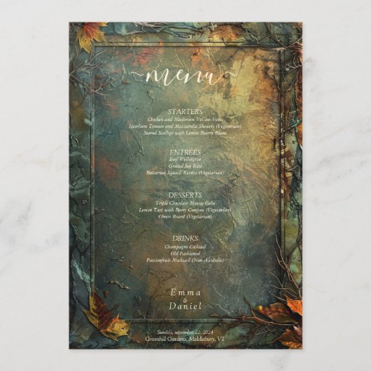 Hobbiton Haven Wedding Menu (Voorkant)