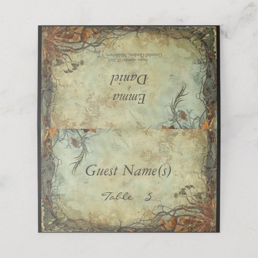 Hobbiton Haven Wedding Plaatskaartje (Buitenkant ongevouwen)