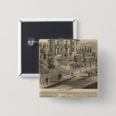Hobbs, Bradleyresidenties Vierkante Button 5,1 Cm (Voorkant /achterkant)