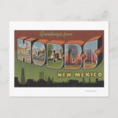 Hobbs, New Mexico - grote letterscènes Briefkaart (Voorkant)
