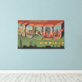 Hobbs, New Mexico - grote letterscènes Canvas Afdruk (Insitu (Houten vloer))