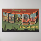 Hobbs, New Mexico - grote letterscènes Poster (Voorkant)