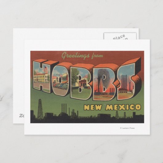 Hobbs, New Mexico - Large Letter Scenes 2 Briefkaart (Voorkant / Achterkant)