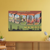 Hobbs, New Mexico - Large Letter Scenes 2 Canvas Afdruk (Insitu (Woonkamer))