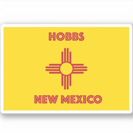 Hobbs New Mexico Sticker (Voorkant)