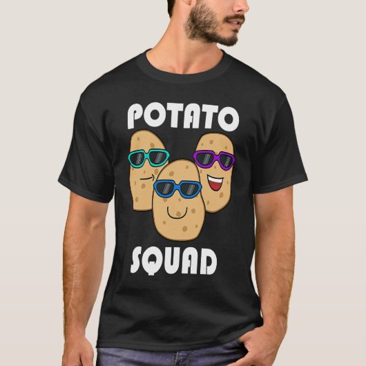 Hobby Chef Potatoe Squad Ironic Gezegde Vegetables T-shirt (Voorkant)