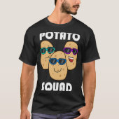 Hobby Chef Potatoe Squad Ironic Saying Vegetables T-shirt (Voorkant)
