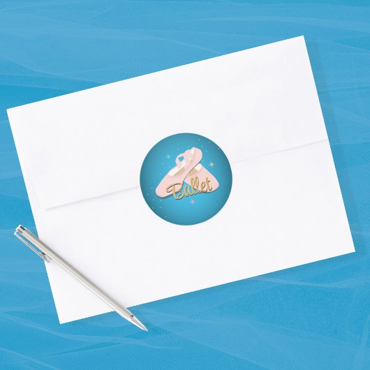 Hobby Dancing Ballet Roze Ronde Sticker