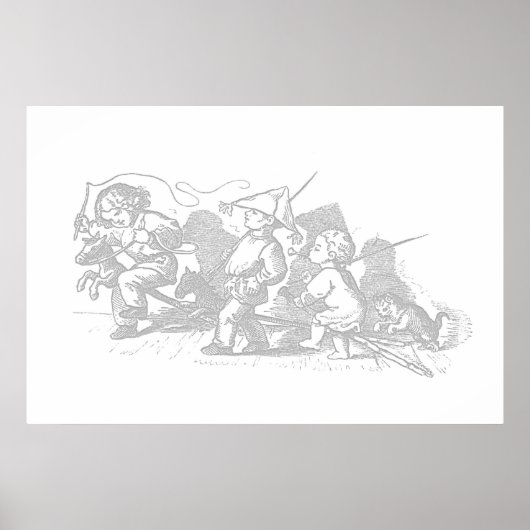 Hobby Horse Kind Kunst Poster (Voorkant)