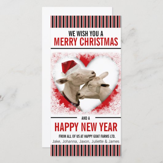 Hobby of geit Boerderij kerst Feestdagenkaart (Voorkant / Achterkant)