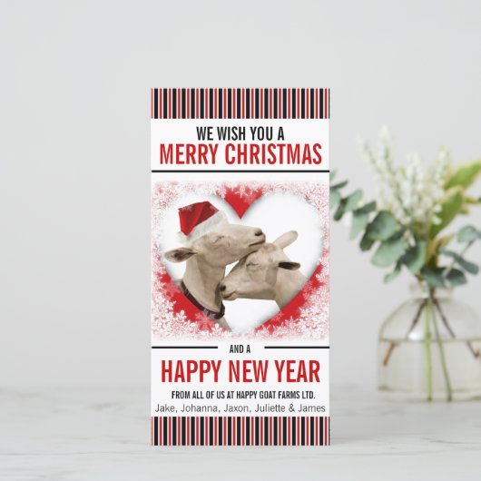 Hobby of geit Boerderij kerst Feestdagenkaart (Staand voorkant)