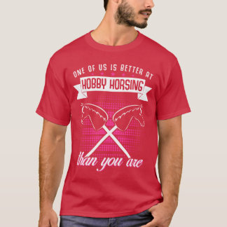 Hobby Paard Meisje rijdt Hobbyhorse vriendin T-shirt