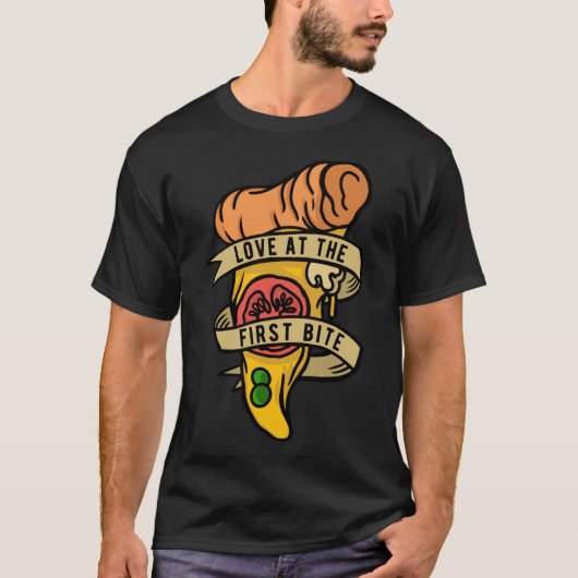 Hobby Pizza Maker Love at First Bite T-shirt (Voorkant)