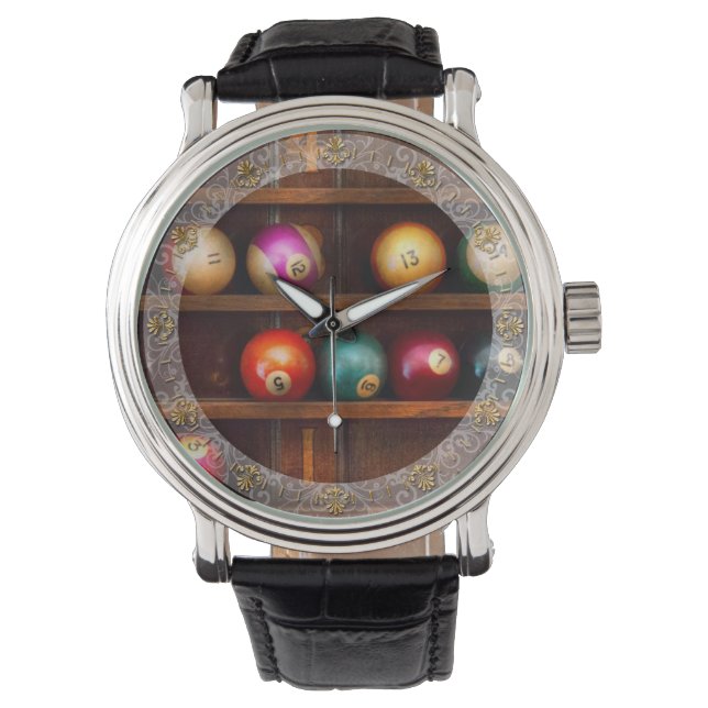 Hobby - Pool - Laten we biljarten Horloge (Voorkant)
