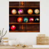 Hobby - Pool - Laten we miljarden spelen Poster (Keuken)