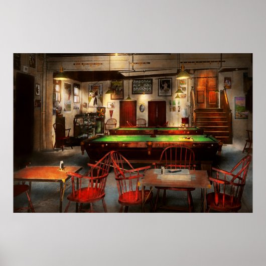 Hobby - Pool - The billiards club 1915 Poster (Voorkant)