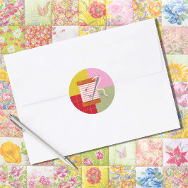 Hobby Quilt Thread Needle Pins Round Sticker