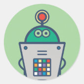 Hobby Robots AI Ronde Sticker (Voorkant)