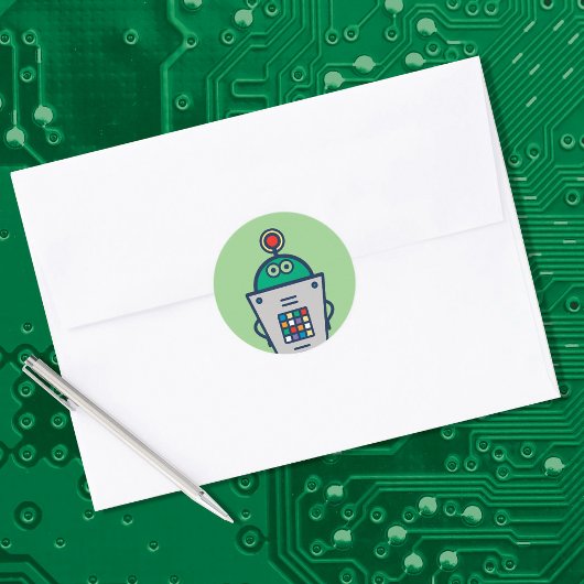 Hobby Robots AI Ronde Sticker