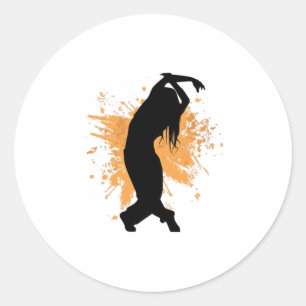 Hobby-sportspieren Tanzer-muziek dansen Ronde Sticker