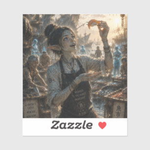 Hobby's / Sushi Chef / Japanse Vis Markt Sticker