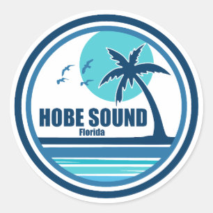 Hobe Sound Florida Palm Tree Vogels Ronde Sticker