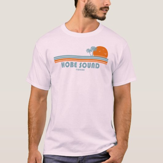 Hobe Sound Florida Sun Palm Trees T-shirt (Voorkant)
