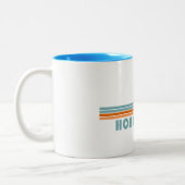 Hobe Sound Florida Sun Palm Trees Tweekleurige Koffiemok (Links)