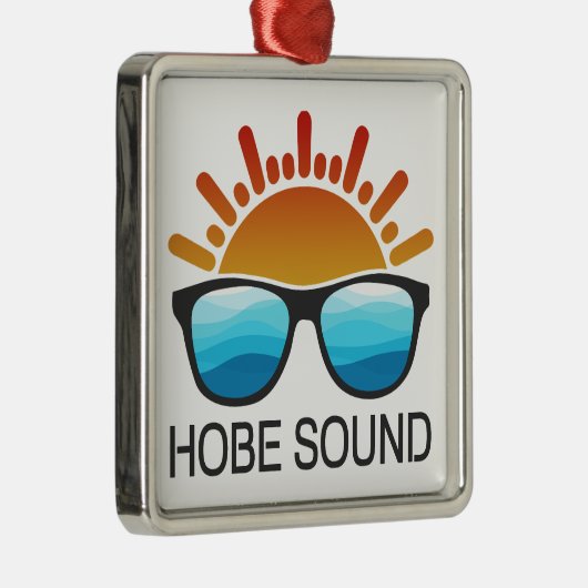 Hobe Sound Florida zonnebril Metalen Ornament (Rechts)