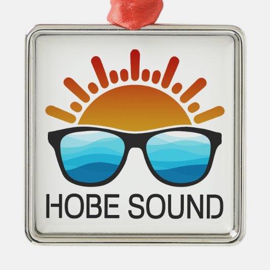 Hobe Sound Florida zonnebril Metalen Ornament (Voorkant)