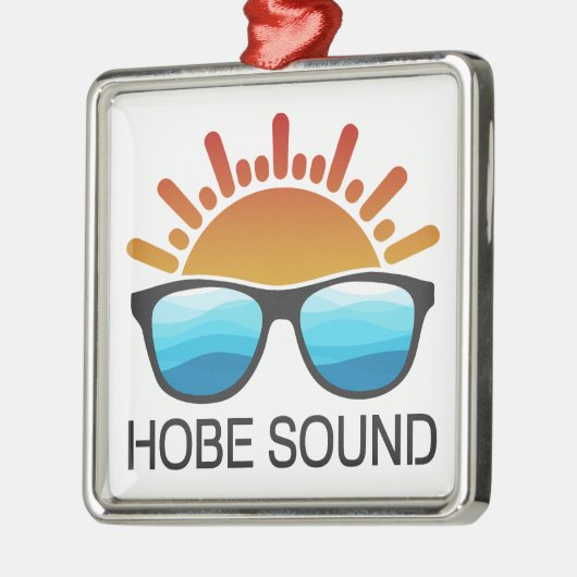 Hobe Sound Florida zonnebril Metalen Ornament (Links)