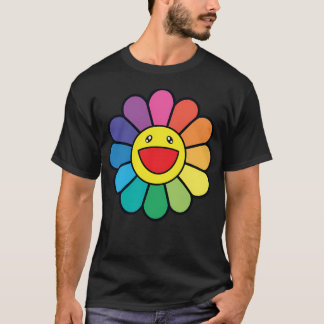 Hobicore - Glimlachende Regenboogbloem T-shirt