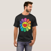 Hobicore - Glimlachende Regenboogbloem T-shirt (Voorkant volledig)