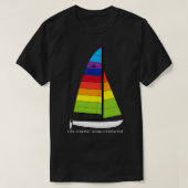 Hobie 16 Catamaran Sailboat Life is beter zeilend T-shirt (Design voorkant)