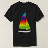 Hobie 16 Catamaran Sailboat Life is beter zeilend T-shirt (Design voorkant)