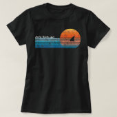  Hobie Beach Retro 80's Shark Fin Sunset T-shirt (Design voorkant)