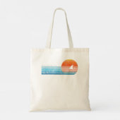 Hobie Beach Retro 80's Shark Fin Sunset Tote Bag (Achterkant)