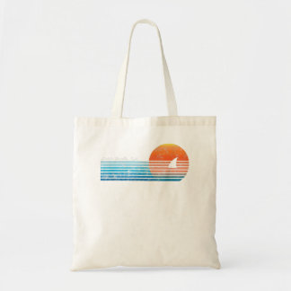  Hobie Beach Retro 80's Shark Fin Sunset Tote Bag