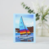 Hobie-boot op Jersey Briefkaart (Staand voorkant)